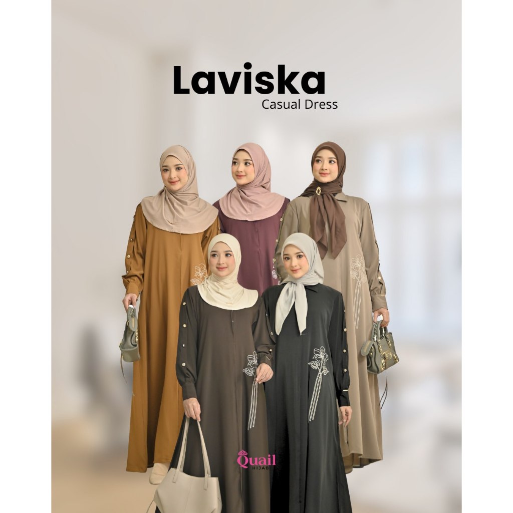 Quail Hijab - Laviska Dress | Gamis Umroh ANTI UV Nyaman | Anti gerah | Jumbo