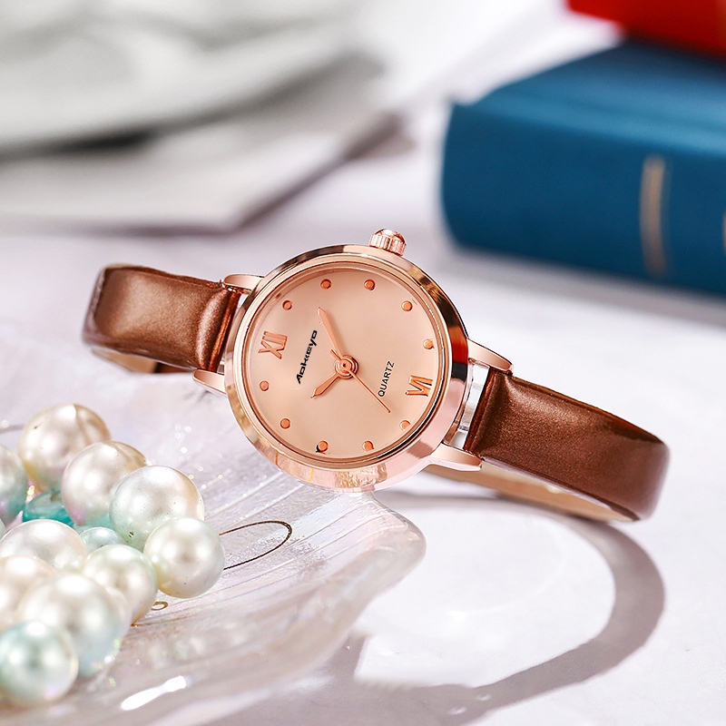 New Aokeyo W230 Jam Tangan Wanita Baru Original Korea Design Kecil Wanita Jam Tangan Wanita Kulit