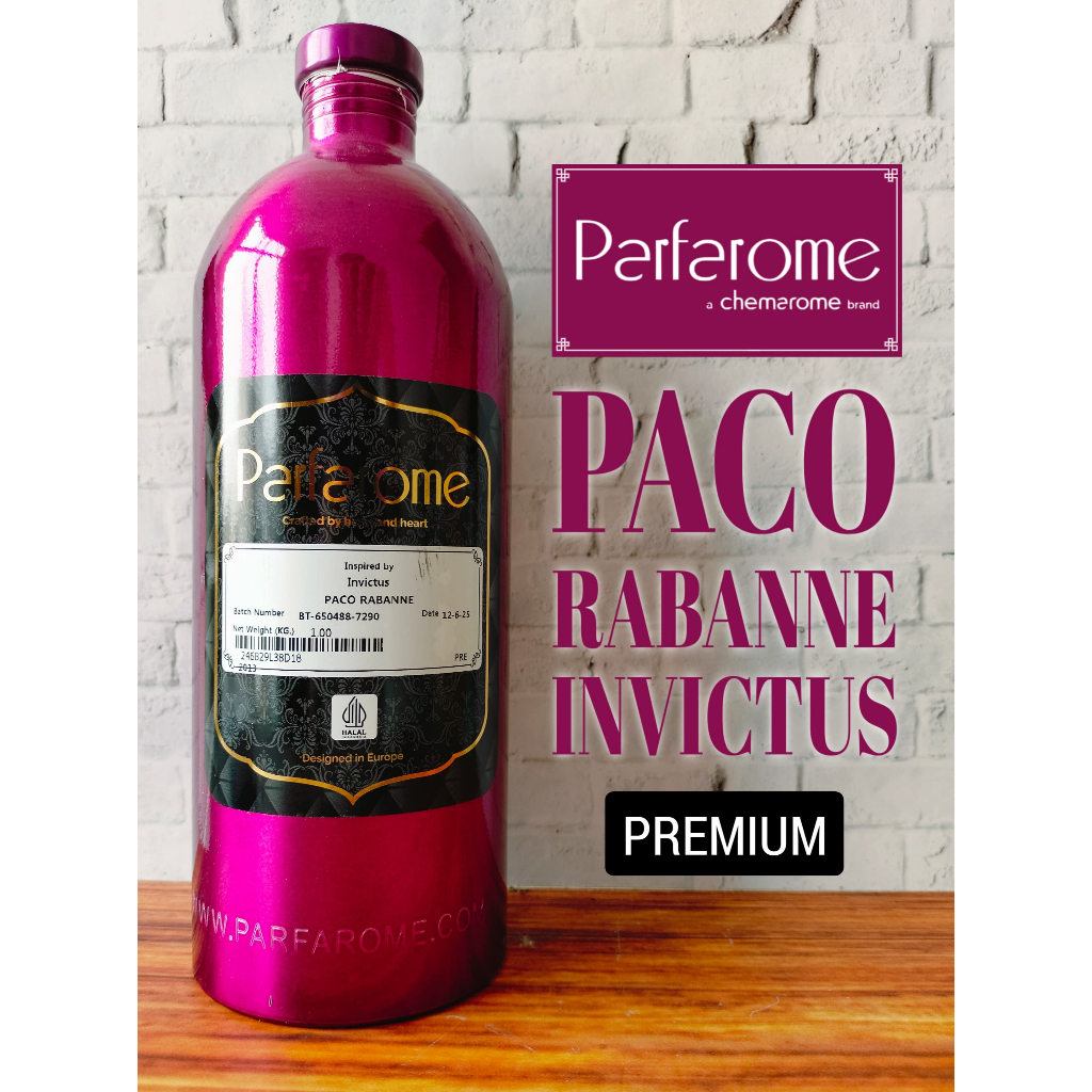 PACO RABANNE INVICTUS BY PARFAROME PREMIUM BIBIT PARFUM MURNI KEMASAN SEGEL KALENG + REPACK ORIGINAL