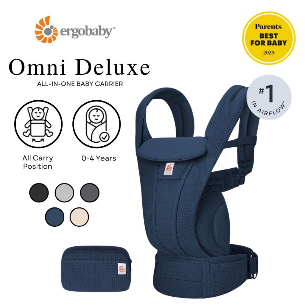 Ergobaby Omni Deluxe Baby Carrier - Gendongan Hipseat Bayi Newborn SSC 4 Posisi Hip Seat M Shape Ori