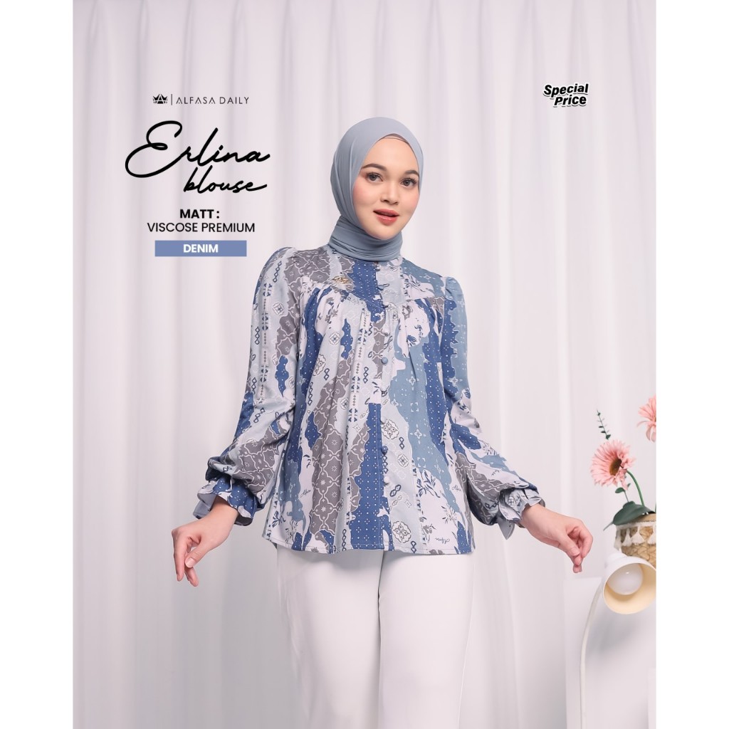 ATASAN WANITA ERLINA BLOUSE - Alfasa Daily