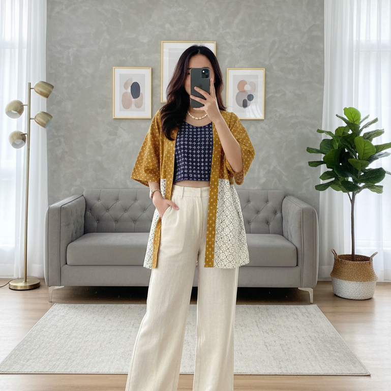 Batik ENOM - Outer Unisex Batik Motif Modern Sora Series - Batik ENOM