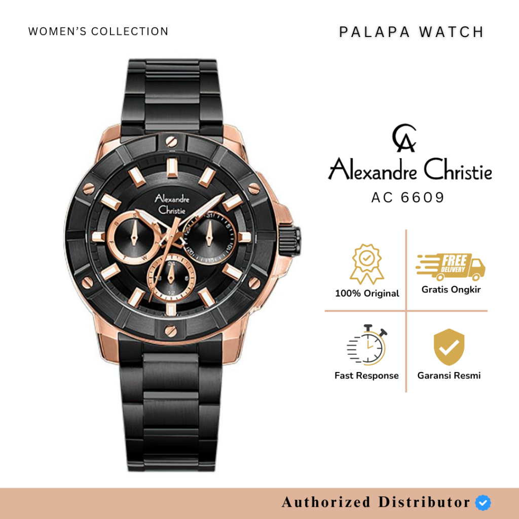 Jam Tangan Wanita Alexandre Christie AC 6609 / AC6609 / 6609 Original Garansi 1 Tahun
