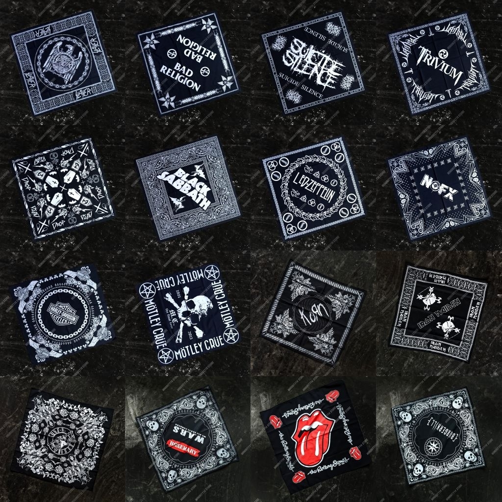 Slayer Bandana scraft band musik distro brand paisley retro oldskool punk rock