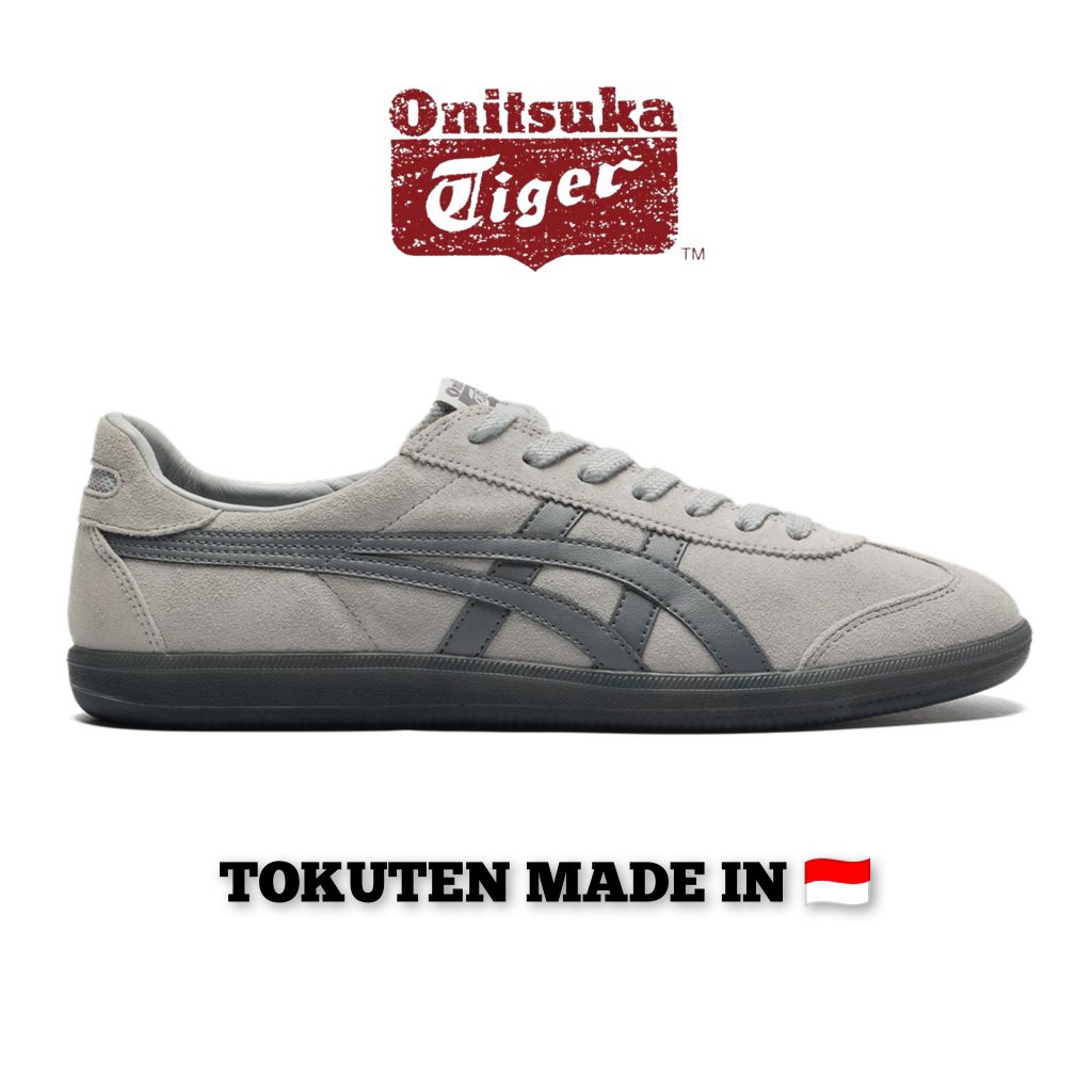 Sepatu Pria Dan Wanita Original - Tokuten Grey Black Suede Original Onitsuka Tiger