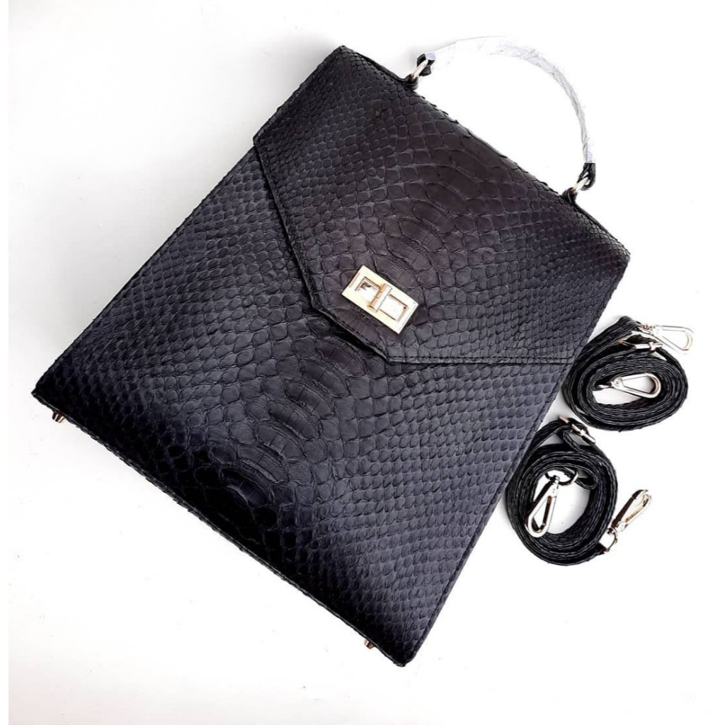 Tas Wanita Dengan Kulit Ular Asli Premium Bisa Buat Tas Punggung dan Tas Slempang