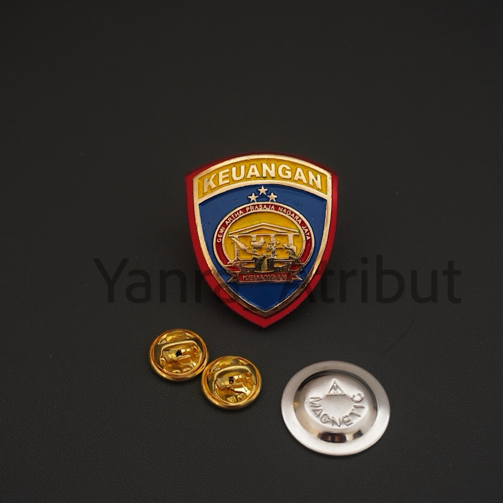 Pin Keuangan / Brevet Brivet Keuangan Polri Paku Magnet Premium