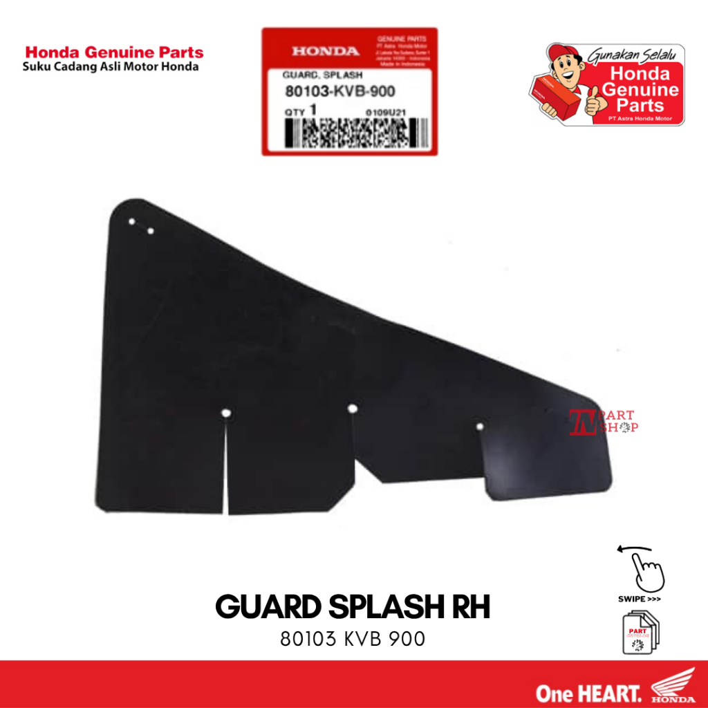 Tahanan Lumpur Bagian Kanan (Guard Splash) - Vario 110 CW Karburator / 80103-KVB-900