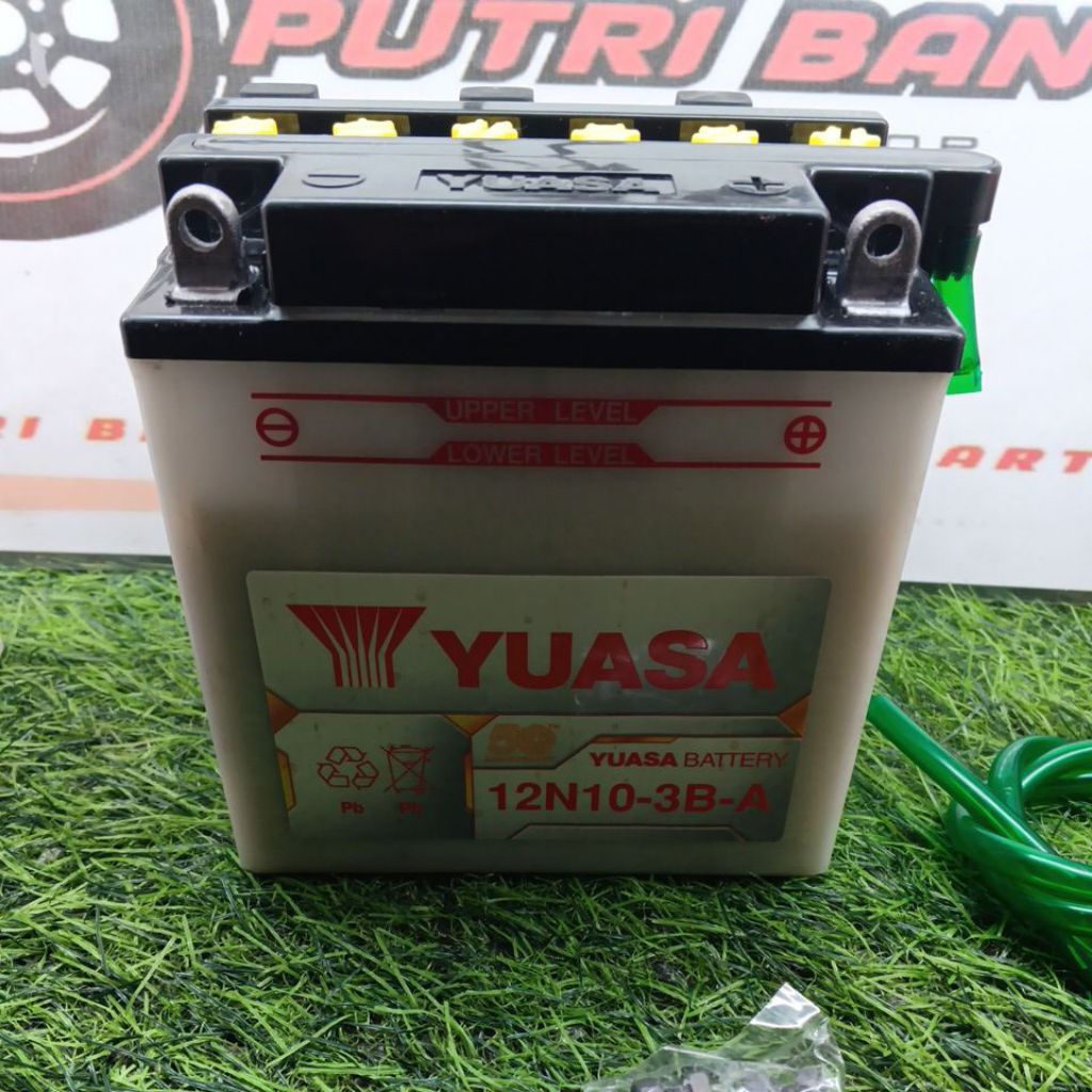 AKI VIAR RODA 3 YUASA AKI BASAH 12 VOLT 10 AMPER