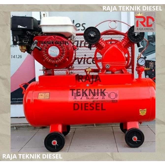 PAZTO Kompresor Angin 1 HP + HONDA Engine Bensin GX 160 5.5 HP PK ORI