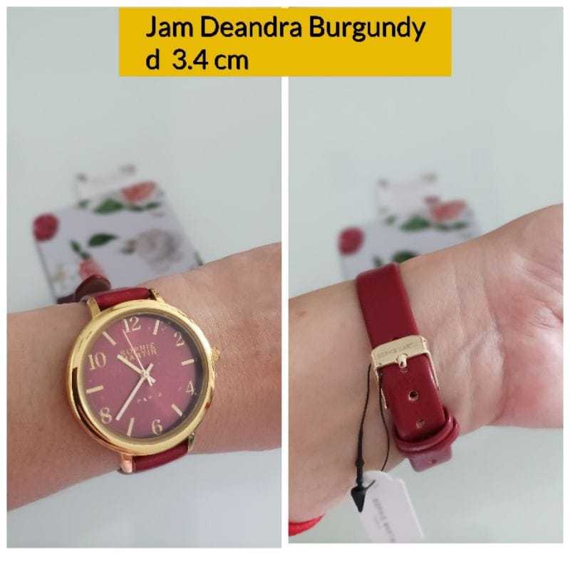 PROMO JAM TANGAN WANITA SOPHIE PARIS JAM DEANDRA BURGUNDY JTS26B8
