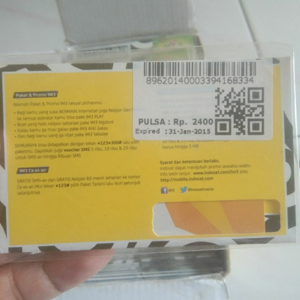 KARTU INDOSAT IM3 EXPIRED/MATI/HANGUS/TIDAK ADA SINYAL. PLUS CANGKANG DAN CIP KUNINGAN UTUH CIP BESA