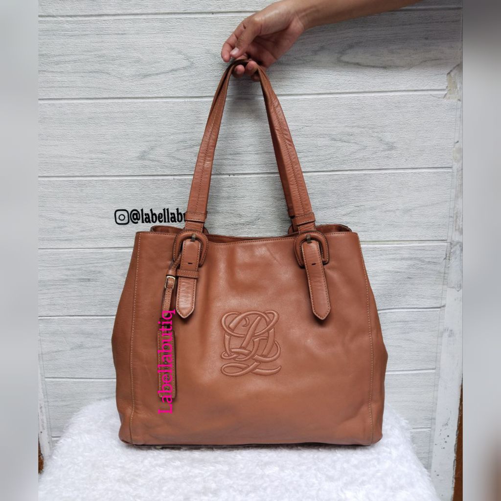 Tote Bag Louis Quatorze Tas Wanita Kulit Asli Branded Preloved