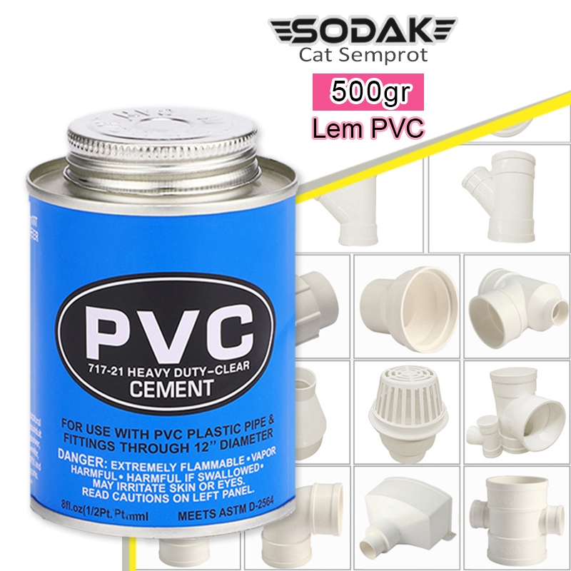 500gr Lem Pipa PVC Kaleng / Lem Paralon PVC /  Lem Isarplas Kaleng