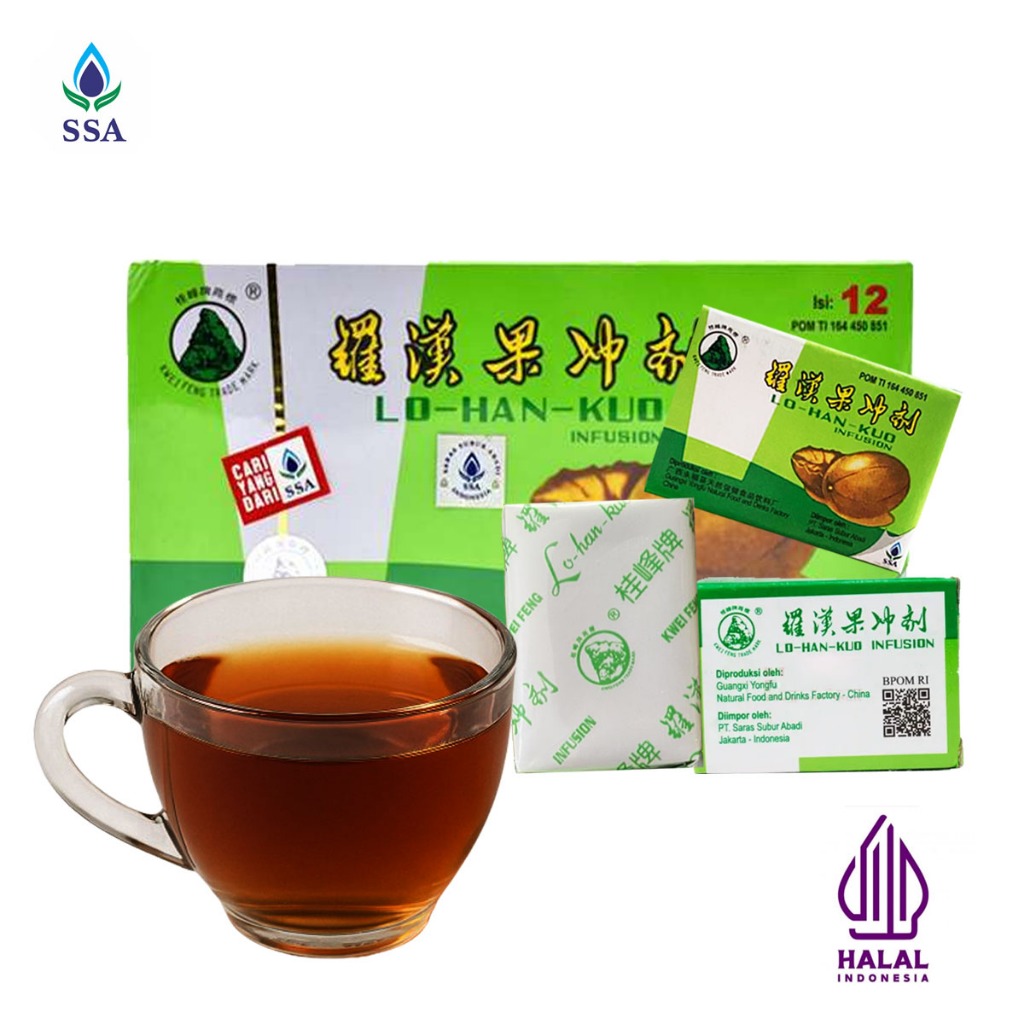 SSA Lo Han Kuo Infusion 12 Tablet Meredakan Gejala Panas Dalam yang Disertai Batuk Lohankuo Luo Han 