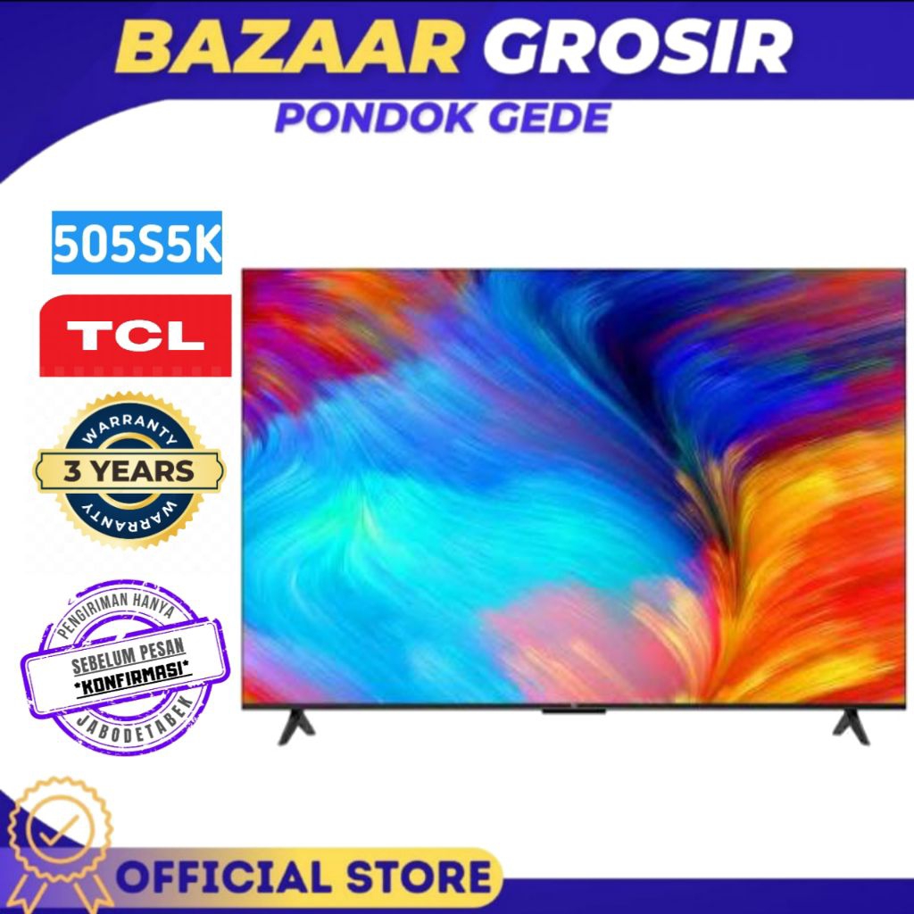 LED TV TCL 50" 50S5K 50 INCH TCL S5K QLED TV ANDROID TV