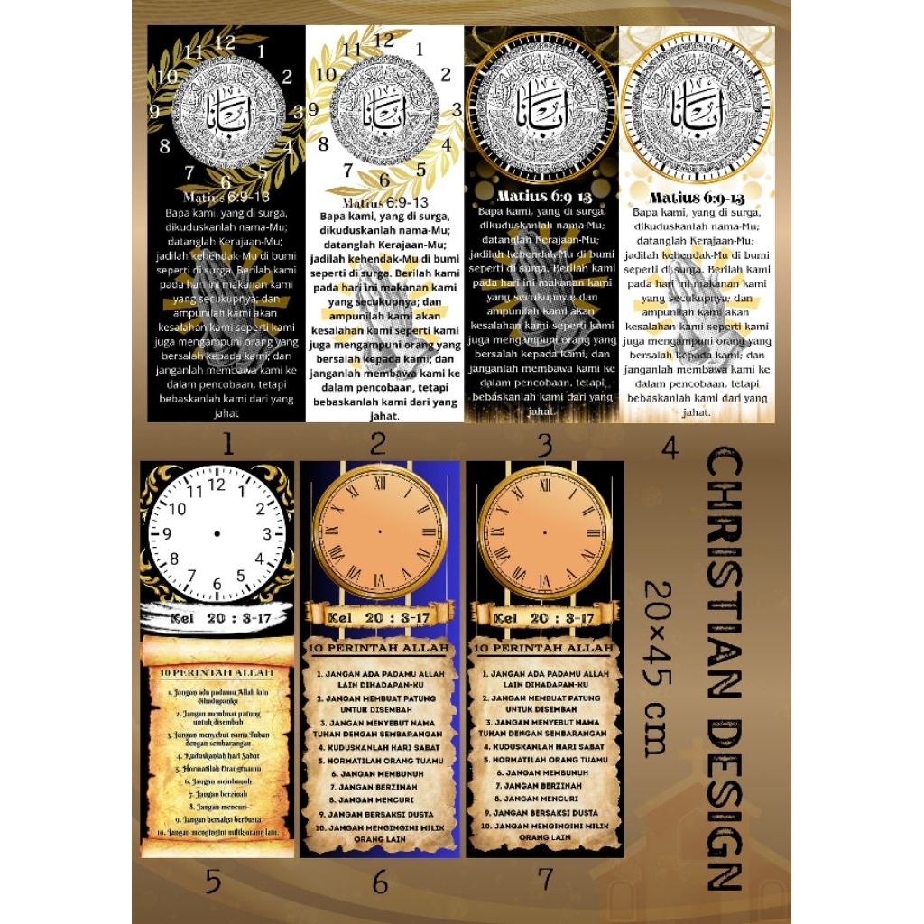 [JAM DINDING] Jam Dinding Bingkai Motivasi Bahan Kayu dan MDF, MENERIMA REQUEST Khusus Christian