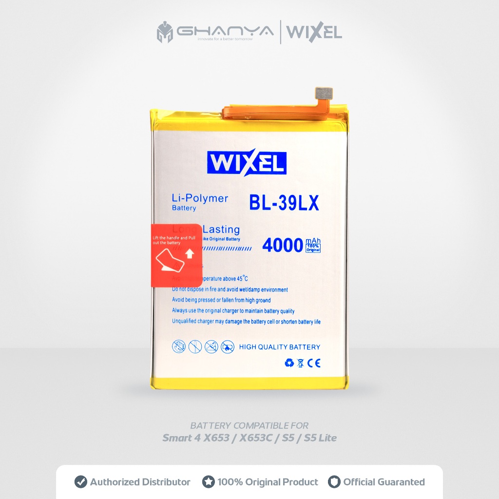 WIXEL Baterai Infinix Smart 4 X653 X653C S5 X652 X652A S5 Lite X652B BL-39LX BL39LX Batre Batrai Bat