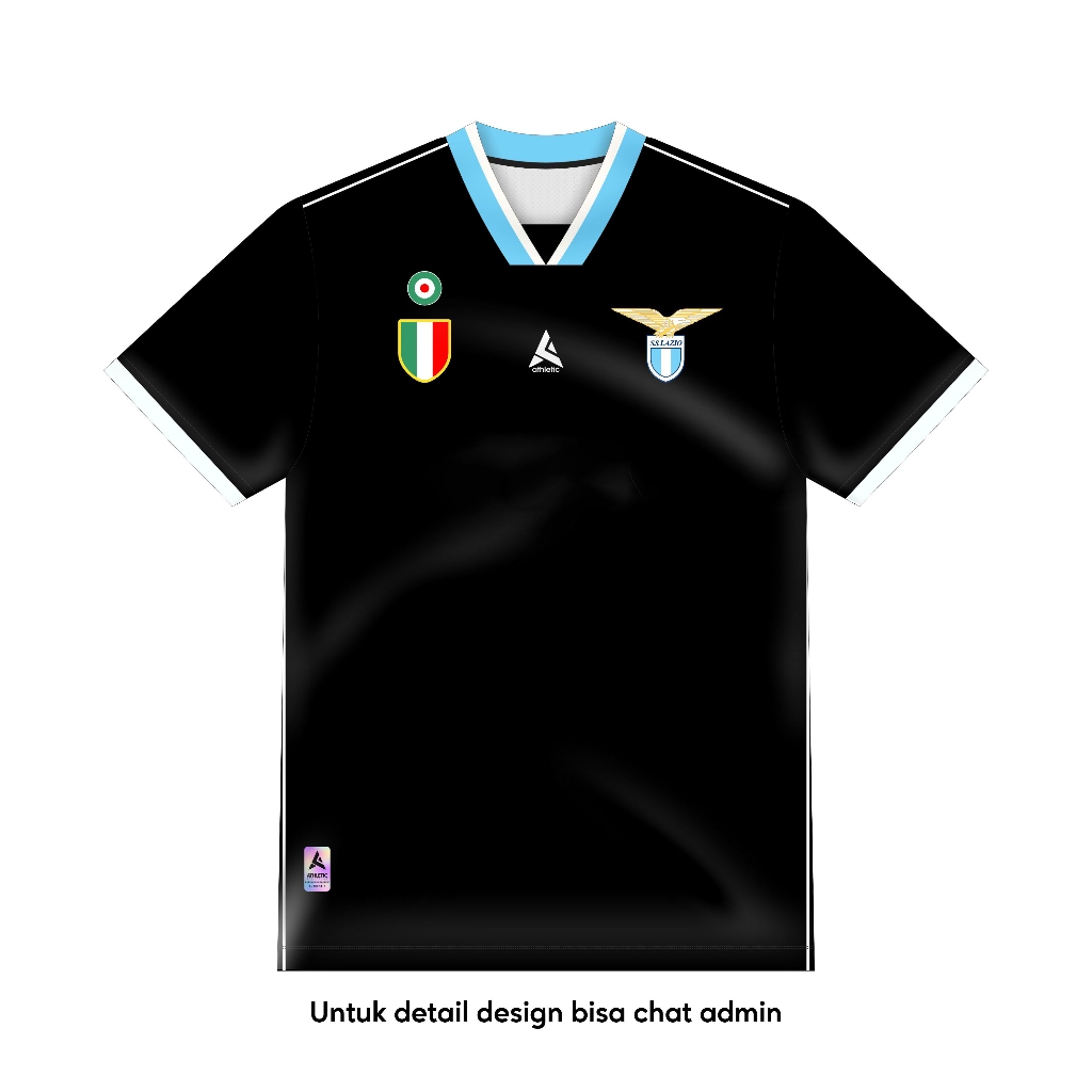 ATHLETIC SPORTWEAR - Jersey Bola Fantasy Lazio Away 2001-2002 UCL Fullprinting Casual - Atasan