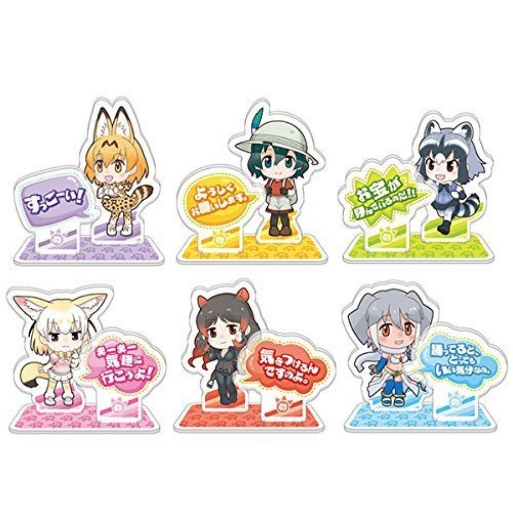 Ichiban Kuji Acrylic Stand Kemono Friends Kaban Serval Fennec Fox