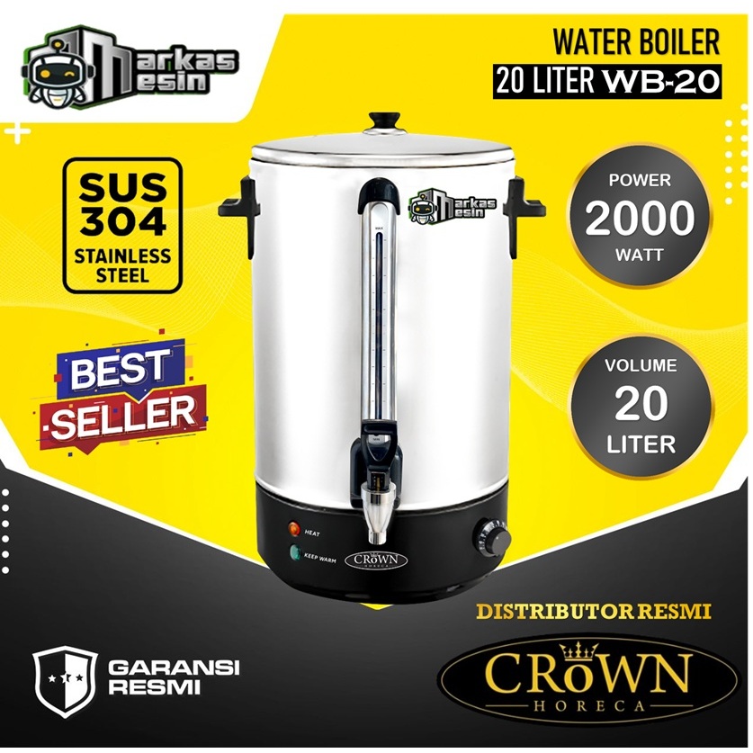 Water Boiler Crown 15 20 30 40 Liter WB-15 WB-20 WB-30 WB-40 Termos Pemanas Air
