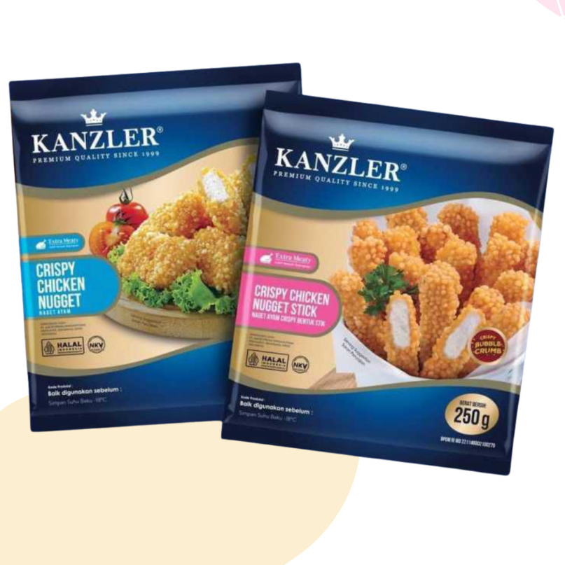 Kanzler Crispy Chicken Nugget 250gr / Kanzler Crispy Chicken Nugget Stick / Nugget Crispy Kanzler
