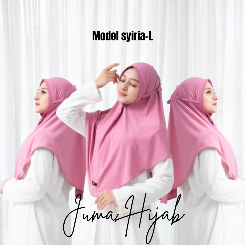 JUMA Hijab Instan Syiria Jumbo Bahan Jersey Premium Model Syiria Jumbo