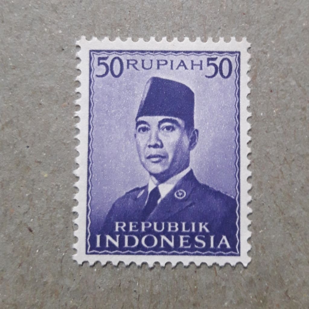 prangko sukarno 50rupiah