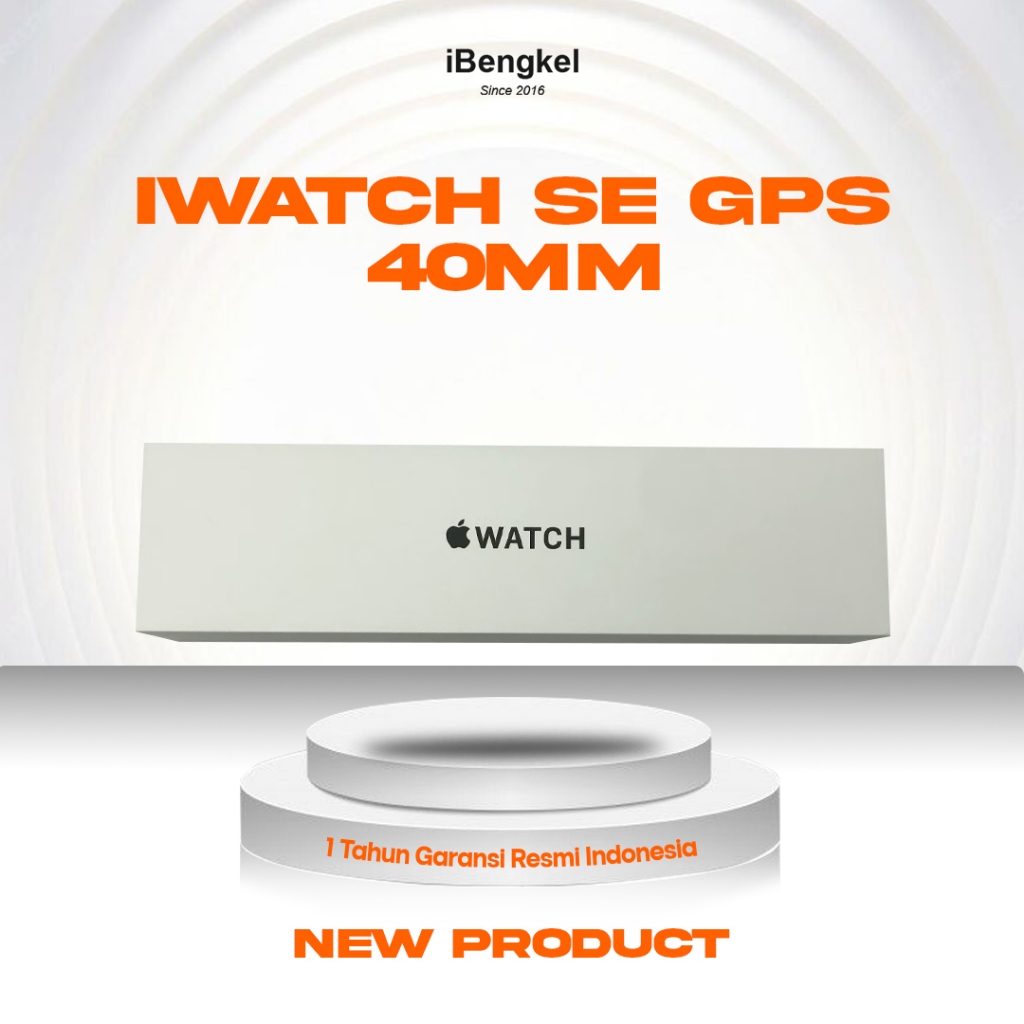 [NEW] Apple Watch Series SE iWatch SE GPS 40mm Garansi Resmi Indonesia iBox/TAM Starlight Silver Mid