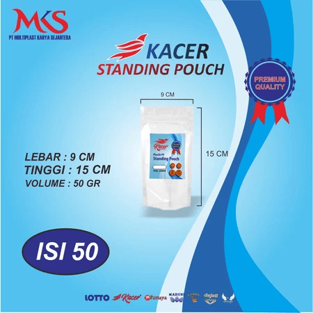 50pcs Standing pound Ziplock Kuat Tahan Panas Food Grade