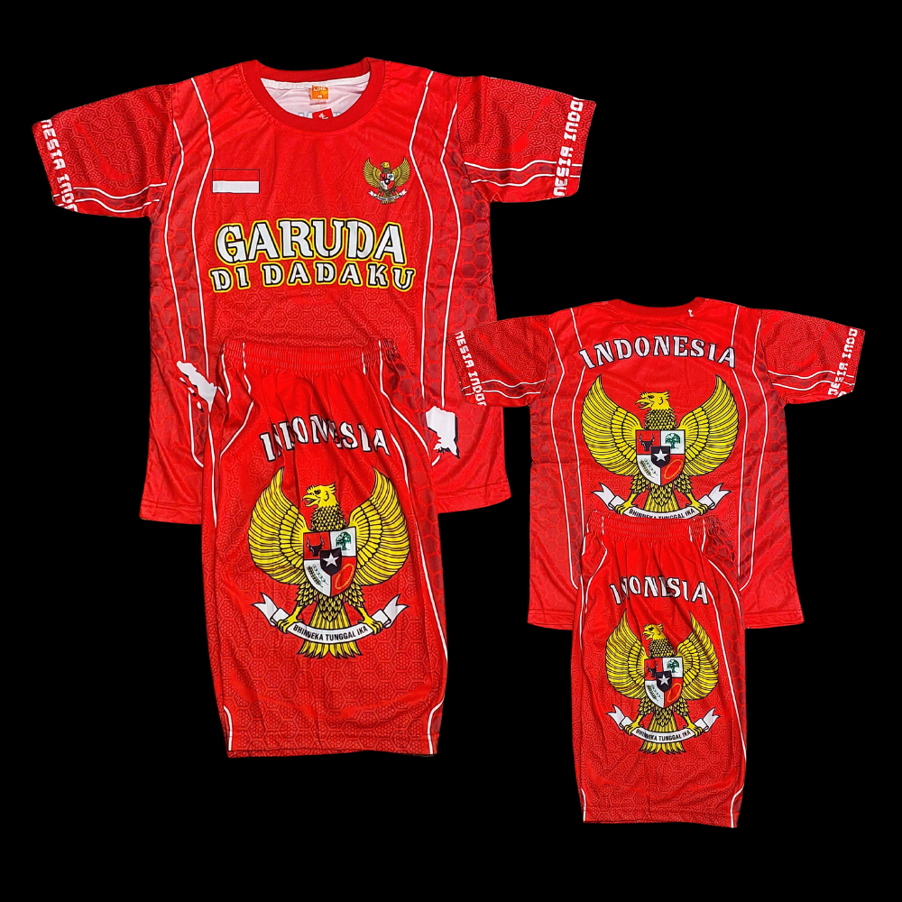 Jersey Bola TIMNAS Indonesia - Garuda di Dadaku / Kaos Sepak Bola Anak / Kids Sport Tshirt PRINTING 