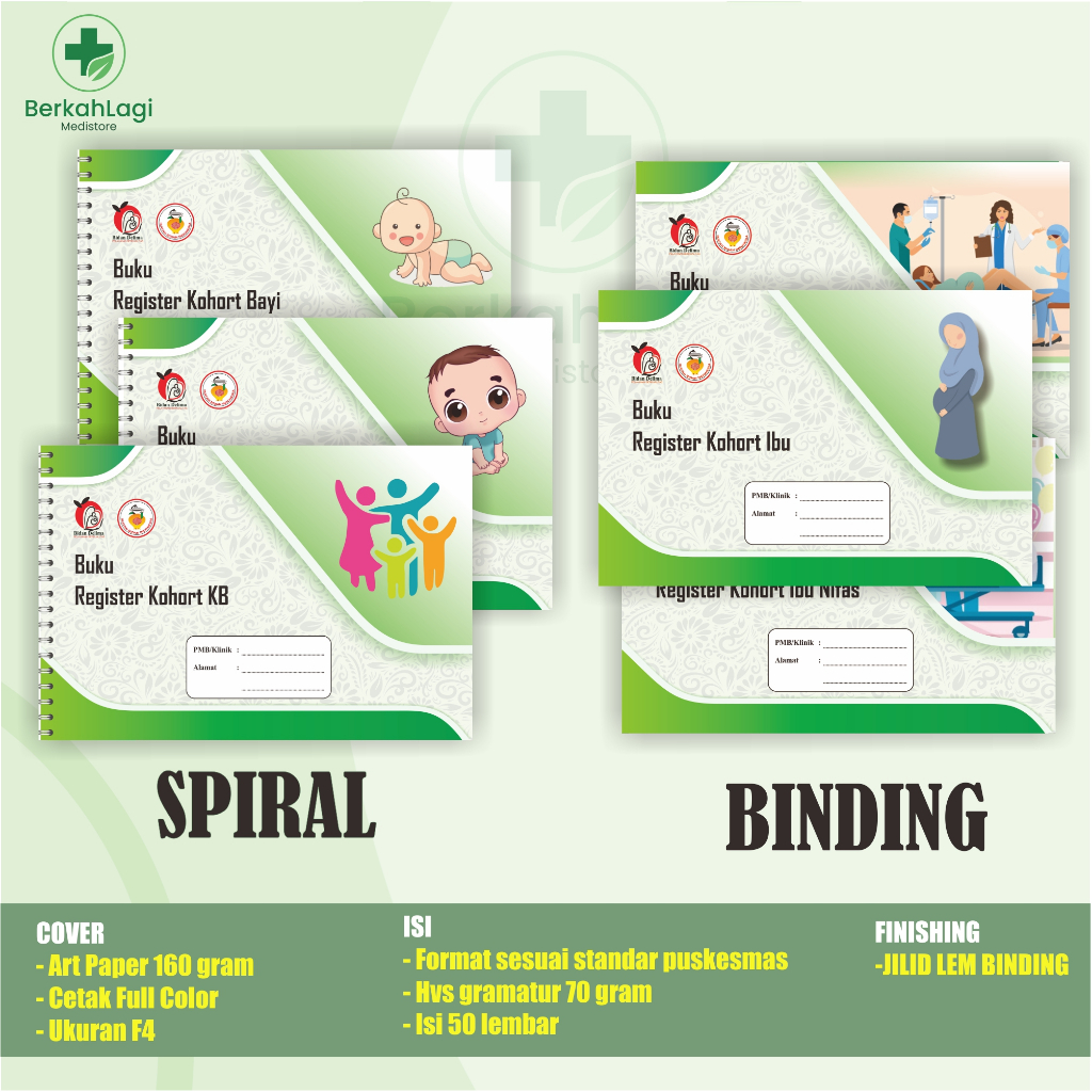 Buku KOHORT, Buku Register KOHORT, Buku Register, Buku Bidan, Buku Dokter