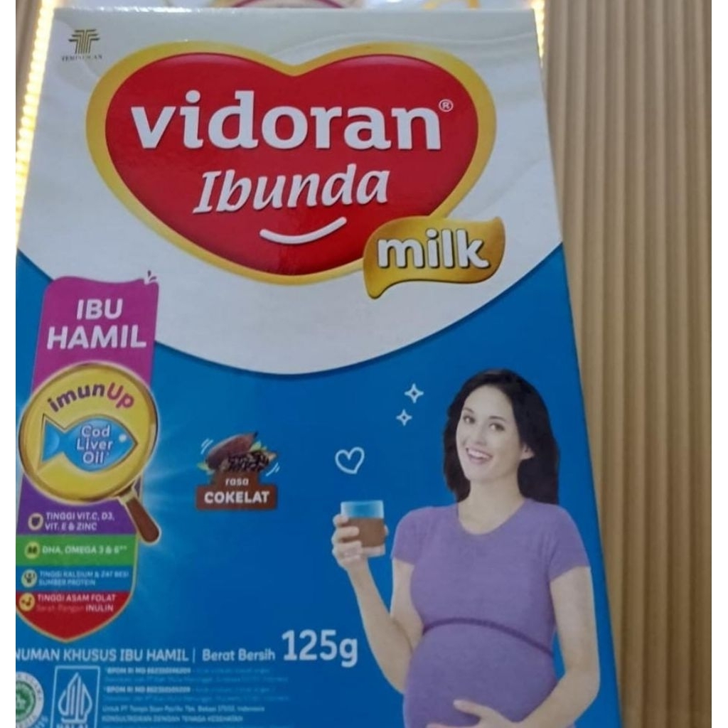 VIDORAN BUNDA SUSU HAMIL 125GRAM.EXP AGUSTUS 2027. KARDUS KECIL