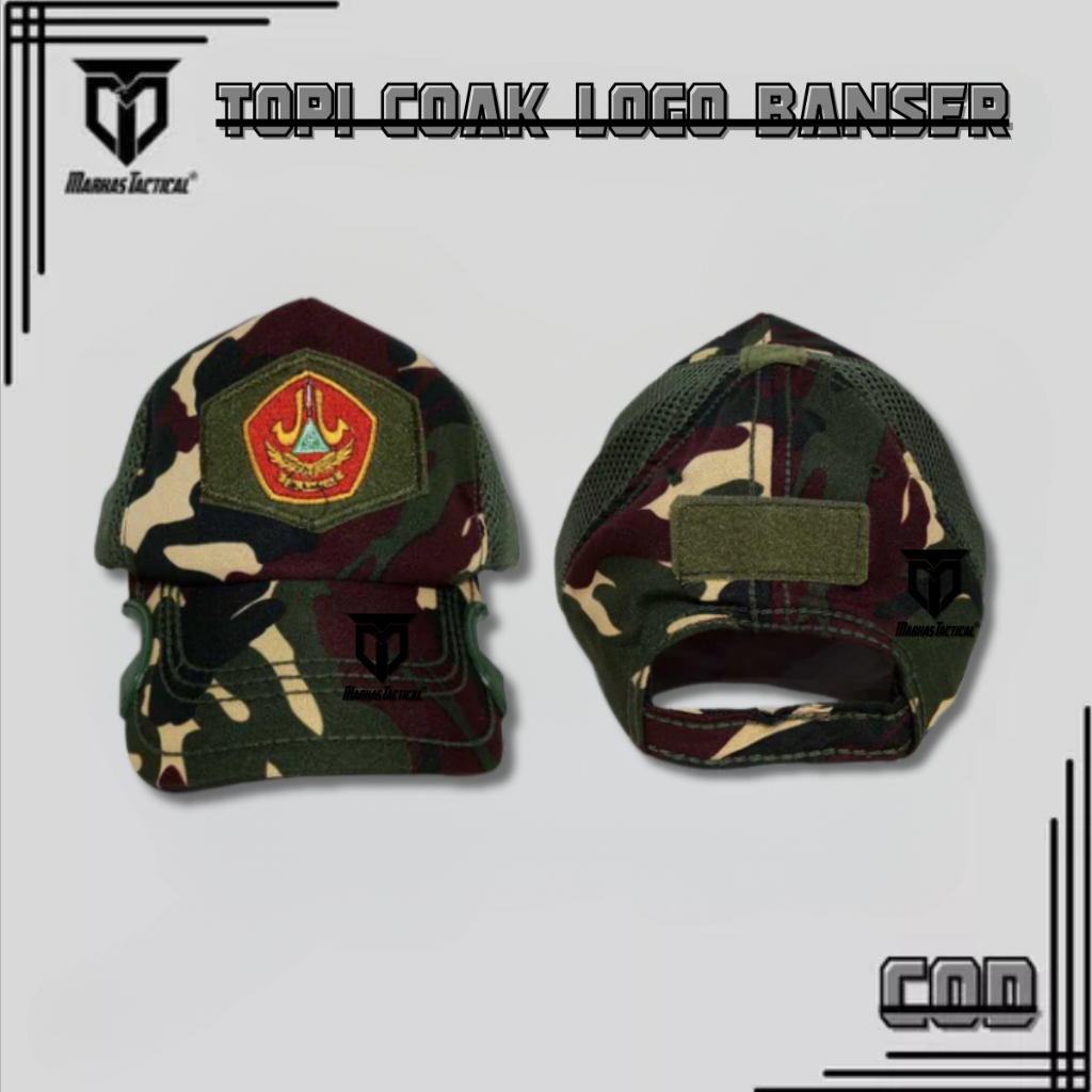 Topi coak tactical logo banser / topi banser / topi loreng banser / topi tactical coak banser cod
