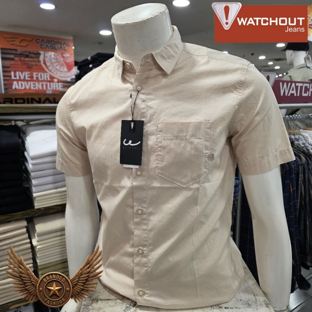 WATCHOUT JEANS KEMEJA LENGAN PENDEK JS502410005 CREAM