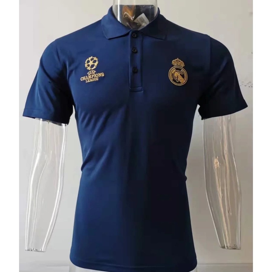 KAOS POLO BAJU KERAH PRIA WANITA SEPAK BOLA REAL CHAMPOINS / CUSTOM DESIGN / COD