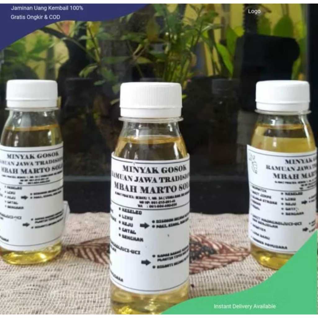 minyak mbah marto solo 100ml / Minyak gosok ramuan tradisional Mbah Marto Solo 100 ml