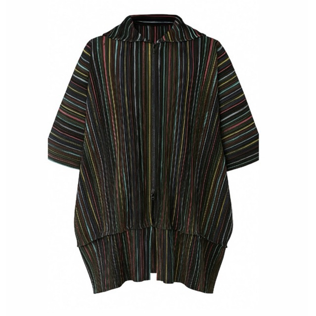 Homme Plissé Issey Miyake pleated poncho coat unisex