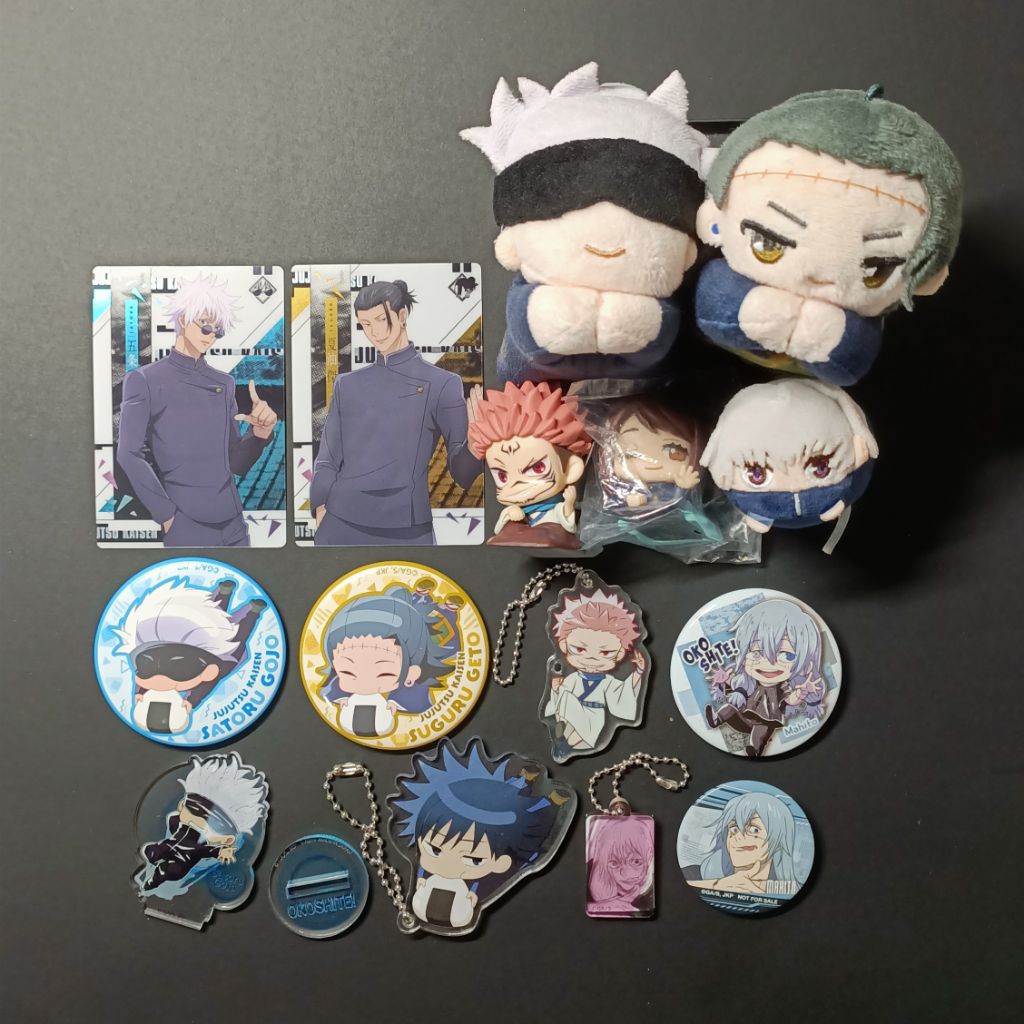 [OFFICIAL] Jujutsu Kaisen JJK Plush Hugchara Badge Keychain Onemutan Mini Figure Standee - Gojo Sato