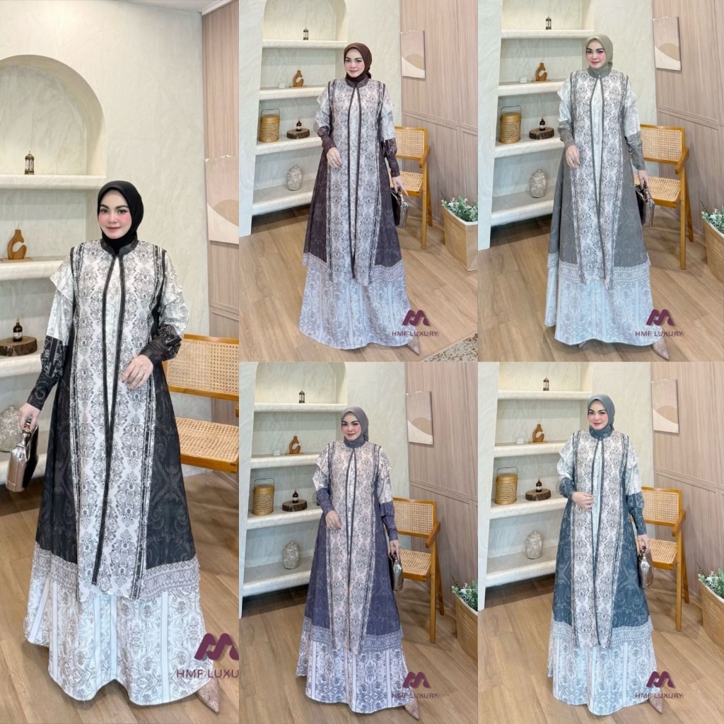LuxuryFashion READY GAMIS DRESS WANITA SESHA NEW 2IN1 VOL 9 BY HMF LUXURY BEST SELLER