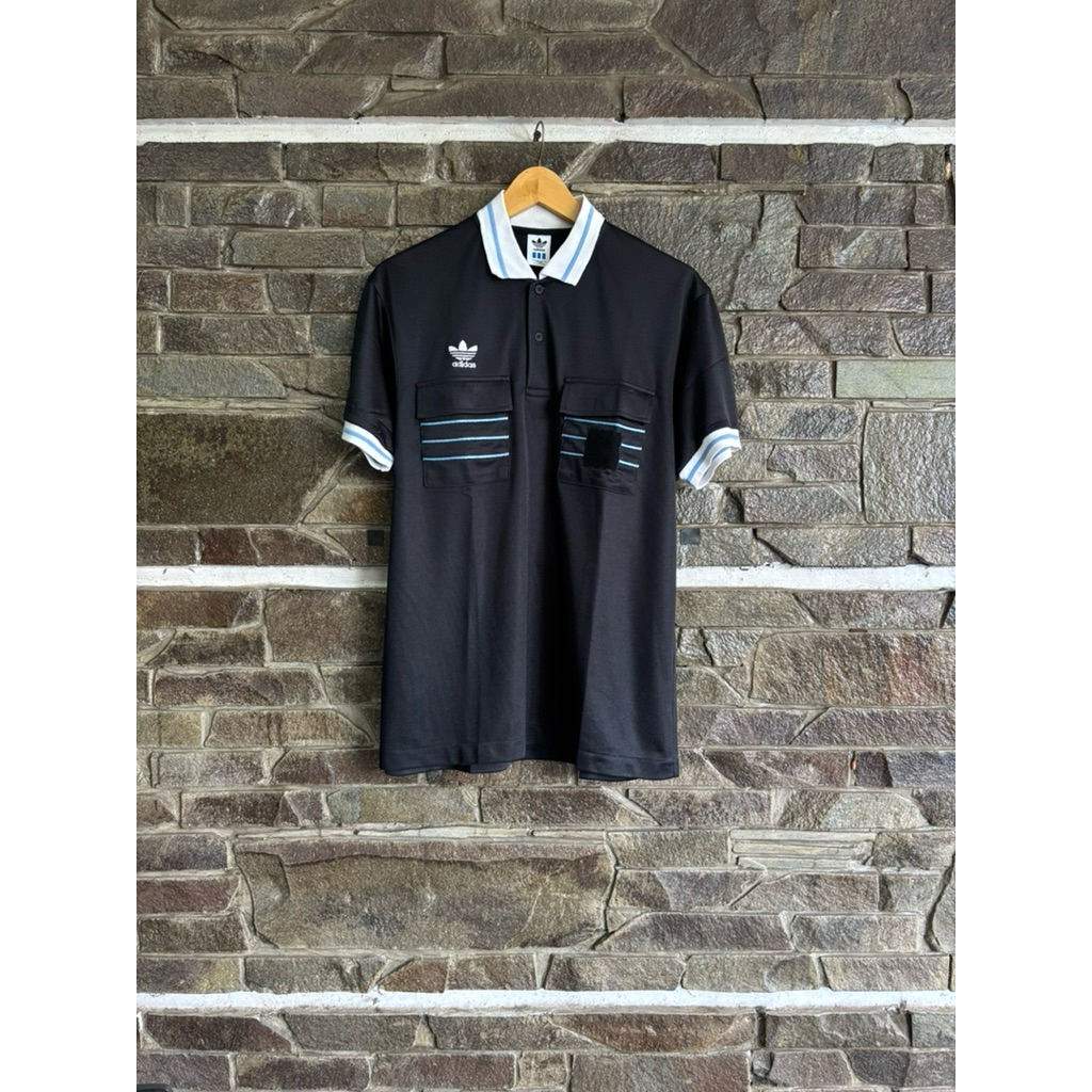 Adidas By Descente • Original Rare World Cup '90 Referee Vintage Jersey Wasit Size L Preloved Used S