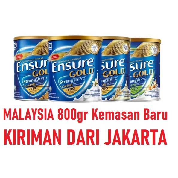 MALAYSIA Susu Abbott Ensure Gold Life NutriVigor 850gr Vanila Wheat Coffee Kopi Strawberry Plant Bas
