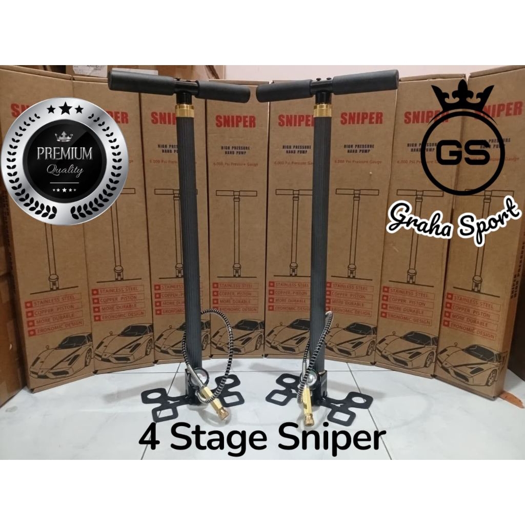 Pompa Pcp 4 Stage, Pompa Pcp Sniper, Pompa Sniper, Pompa Pcp Kaki Lipat, Pompa Pcp 6000psi Pompa Pcp