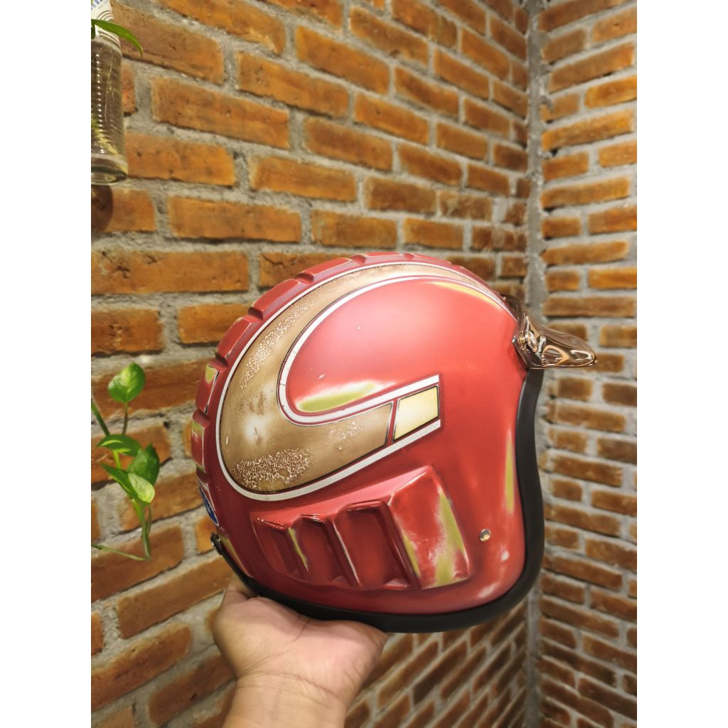 Helm Robot Patina Merah Non Original