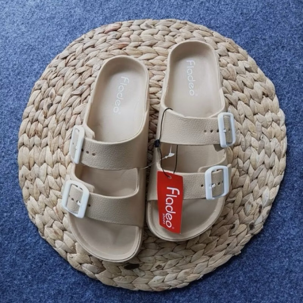 Sandal wanita Sandal slop wanita Sandal karet bandua Sandal ful-karet empuk anti licin