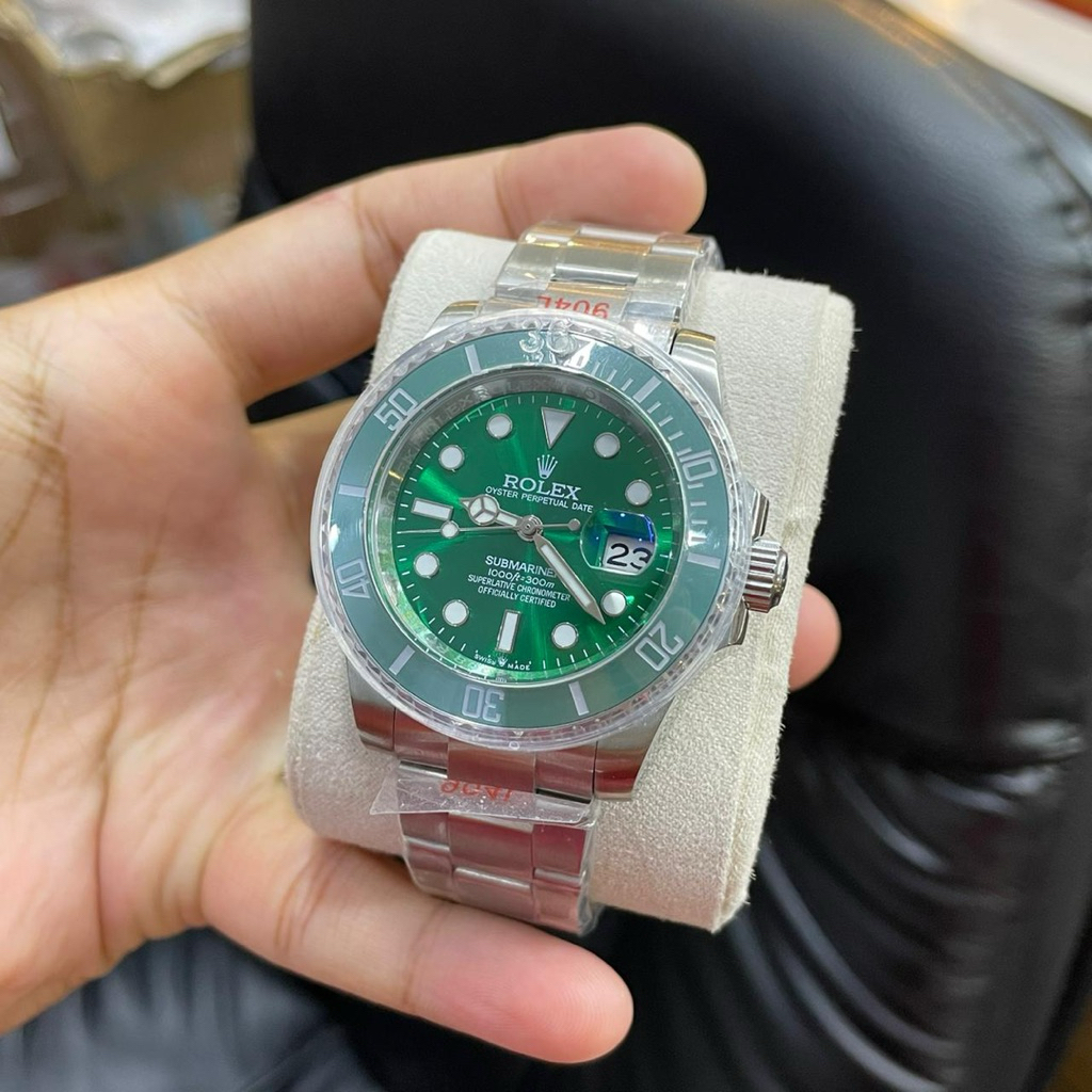 Jam Tangan Pria Rolek Hulk Submariner Automatic Diver Watch Stainless Steel