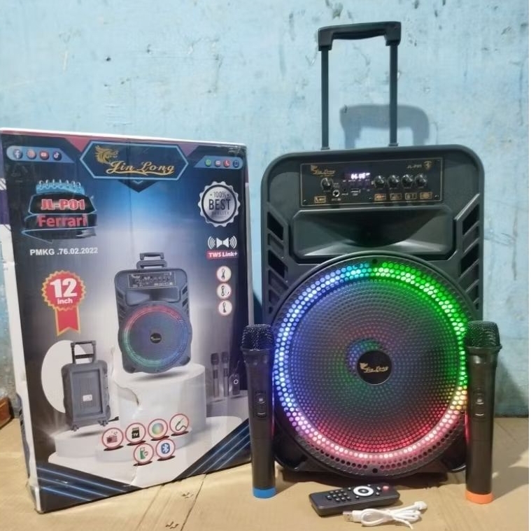 cod speaker bluetooth karaoke 8,5 inchi jinlong jl1938 free mik mic smule /speker gmc /speaker Niko 