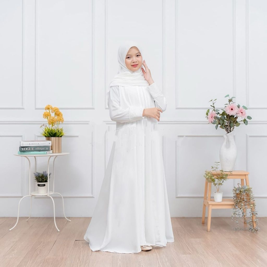 RECOMMENDED Sada Kids Abaya Anak Tanggung Umur 8-15 Tahun Bahan Crinkle Adem Gamis Anak Muslim