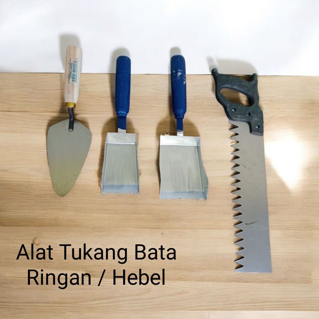 Alat Pasang Bata Ringan / Hebel - Cetok Hebel Besar/ Cetok Hebel Kecil/ Gergaji Hebel Siap Pakai/ Se