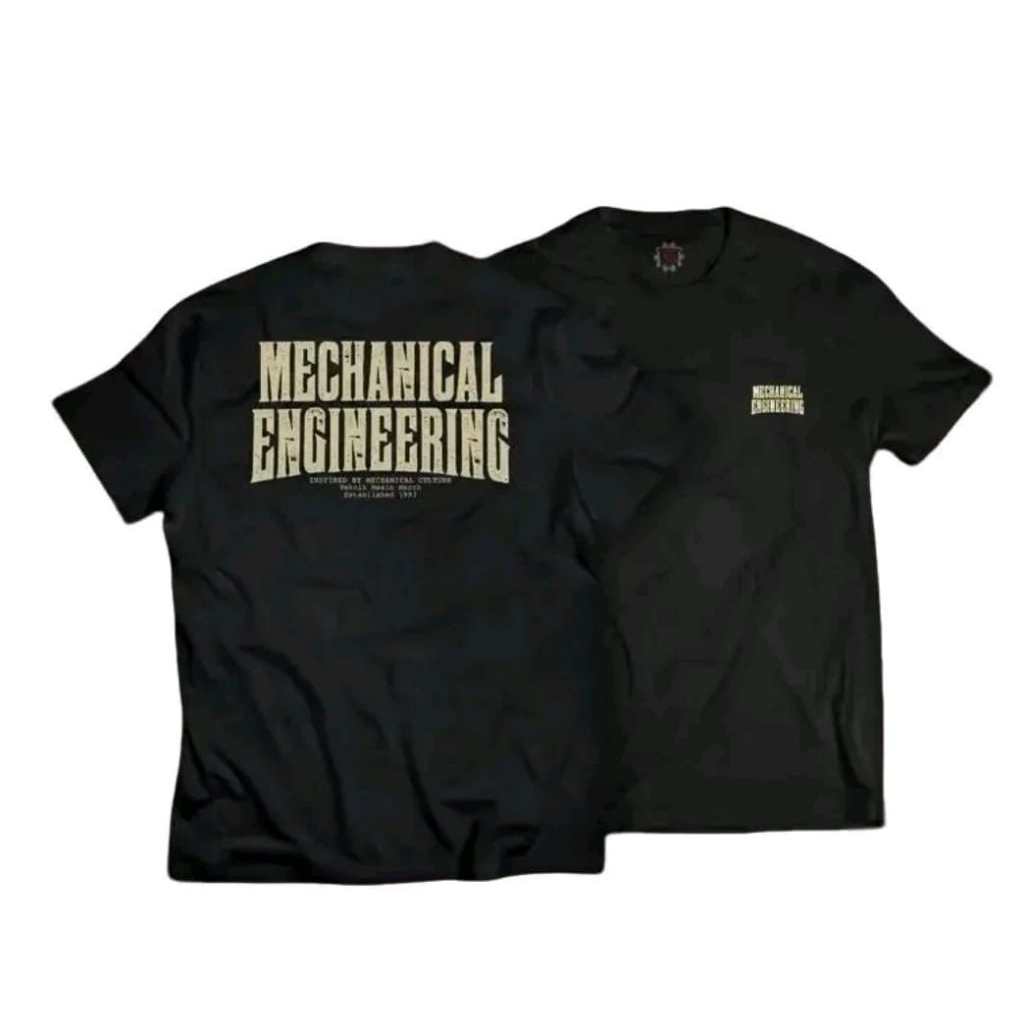 Kaos Hitam Mechanical Engineering Desain Terbaru T-shirt Unisex